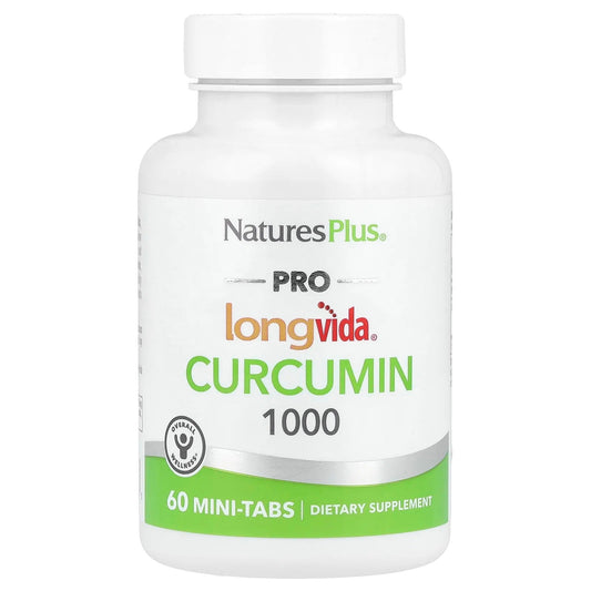Pre-Order | Arrives in 5–10 Days – NaturesPlus
Pro Longvida®, Curcumin 1000, 1,000 mg, 60 Mini-Tabs (500 mg per Tablet)