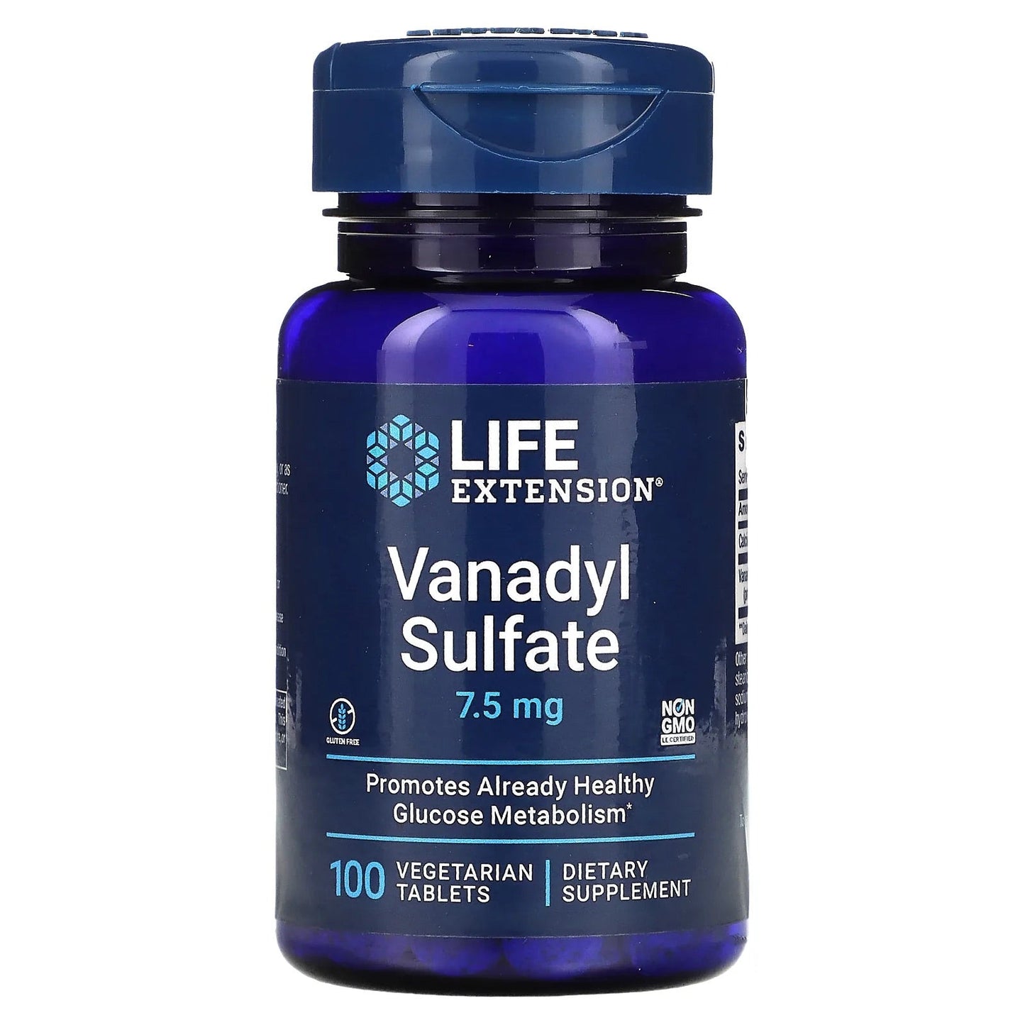 Pre-Order | Arrives in 5–10 Days – Life Extension
Vanadyl Sulfate, 7.5 mg, 100 Vegetarian Tablets