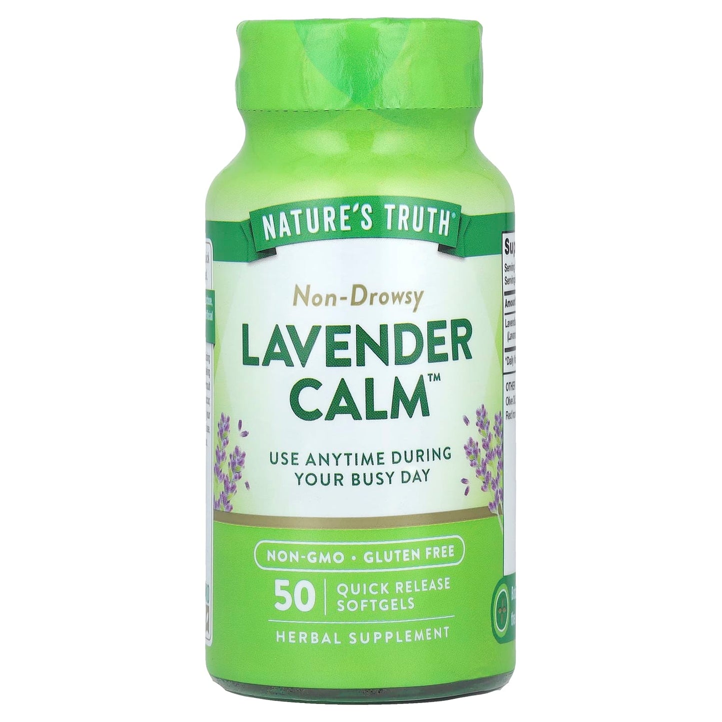 Pre-Order | Arrives in 5–10 Days – Nature's Truth
Lavender Calm™, 80 mg, 50 Quick Release Softgels
