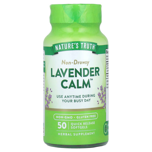 Pre-Order | Arrives in 5–10 Days – Nature's Truth
Lavender Calm™, 80 mg, 50 Quick Release Softgels