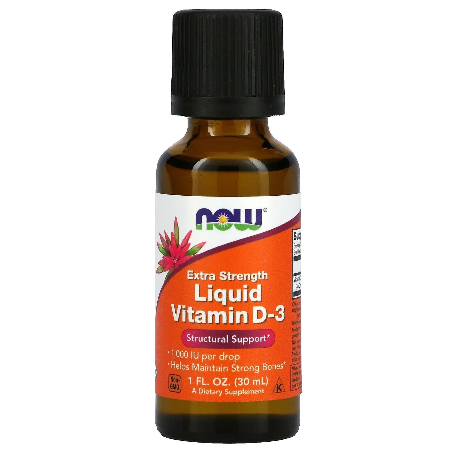 Pre-Order | Arrives in 5–10 Days – NOW Foods
Liquid Vitamin D-3, Extra Strength, 1,000 IU, 1 fl oz (30 ml)