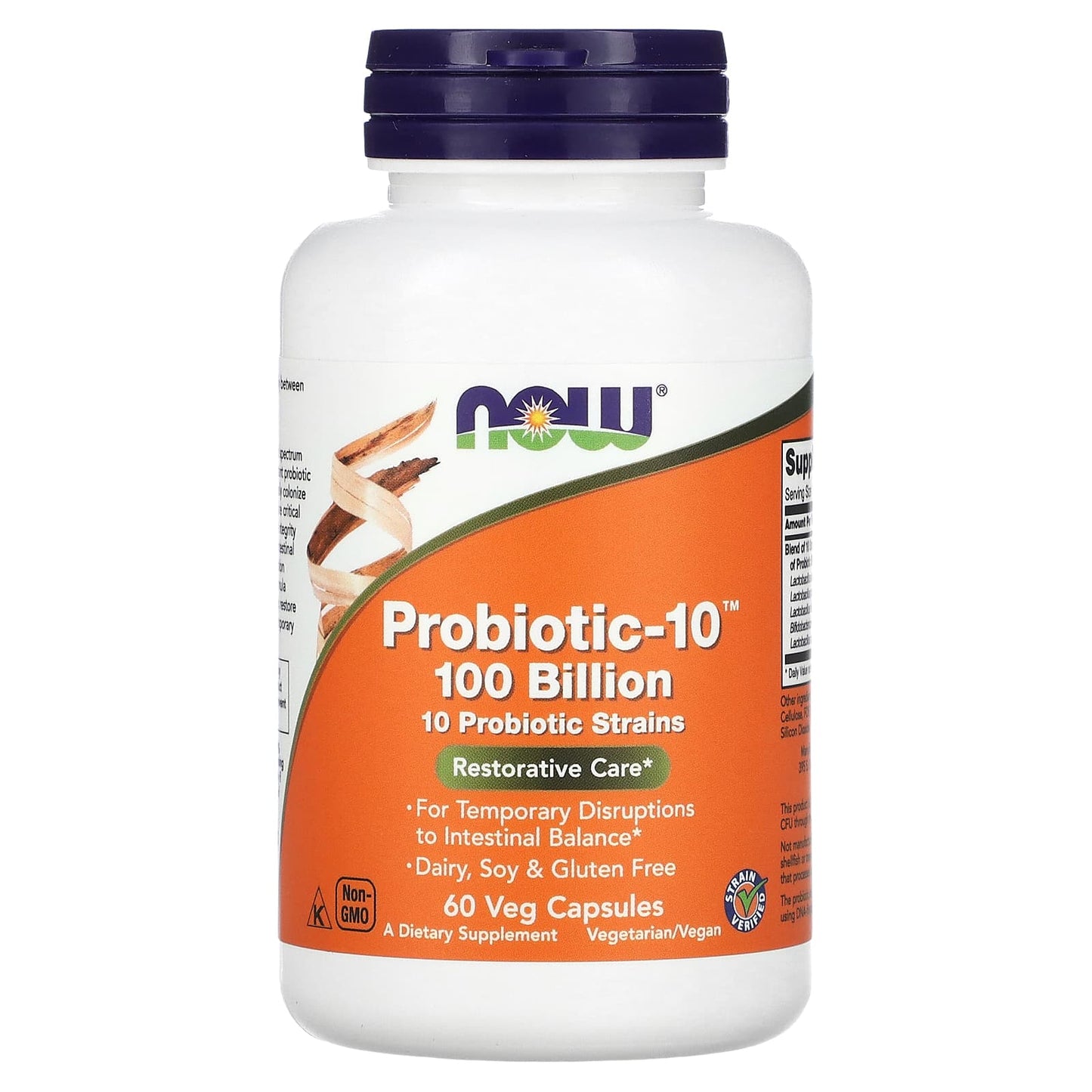 Pre-Order | Arrives in 5–10 Days – NOW Foods
Probiotic-10, 100 Billion, 60 Veg Capsules