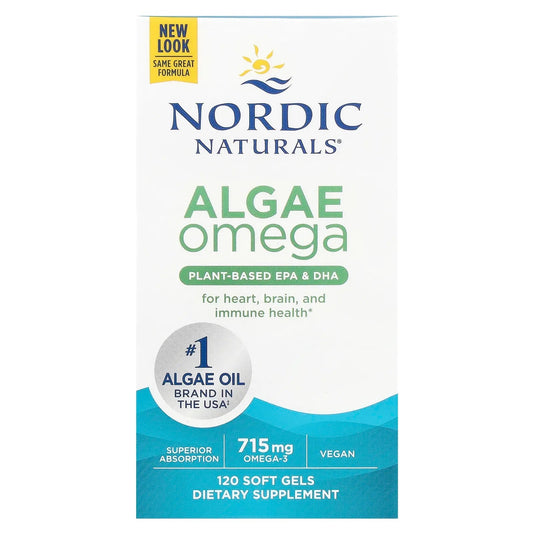Pre-Order | Arrives in 5–10 Days – Nordic Naturals
Algae Omega, 715 mg, 120 Soft Gels (357.5 mg per Softgel)