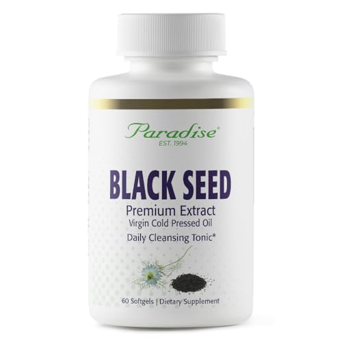 Pre-Order | Arrives in 5–10 Days – Paradise Black Seed Oil, Rich in Antioxidants, Immune Supporting, Super Potent, Ultra Pure, Vegan, Non GMO, Gluten Free, 60 Softgels