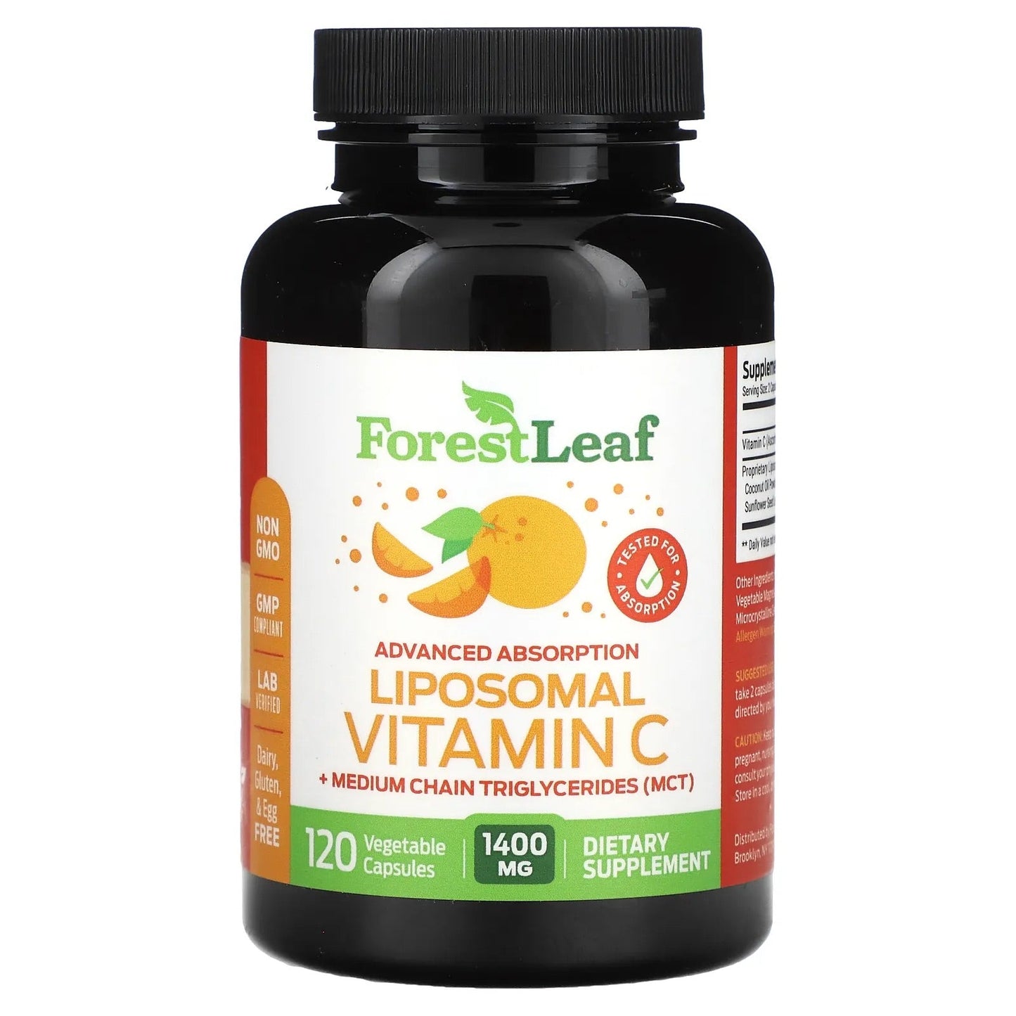 Pre-Order | Arrives in 5–10 Days – Forest Leaf
Liposomal Vitamin C, 1,400 mg, 120 Vegetable Capsules (700 mg per Capsule)