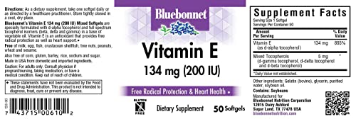 Pre-Order | Arrives in 5–10 Days – BlueBonnet Vitamin E 200 IU Mixed Softgels, 50 Count