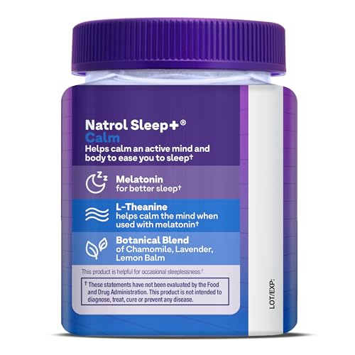 Pre-Order | Arrives in 5–10 Days – Natrol Sleep+ Calm Melatonin Gummies for Adults, Sleep Gummies, Strawberry Flavor, 60 Gummies, 30 Day Supply