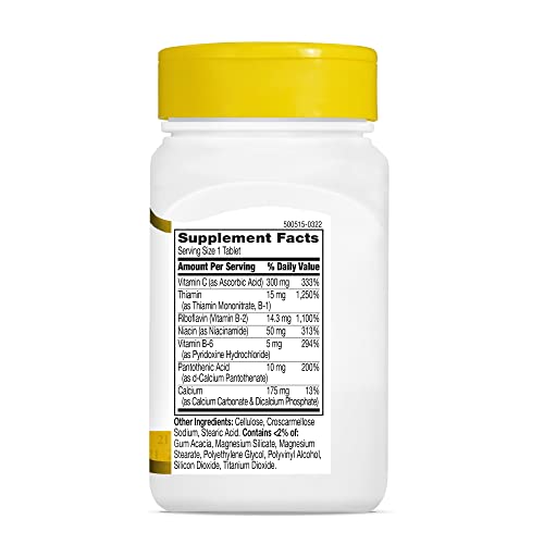 Pre-Order | Arrives in 5–10 Days – 21st Century Healthcare, B Complex Plus Vitamin C, Tablets 100 Count (Pack of 1)