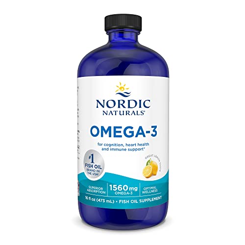 Pre-Order | Arrives in 5–10 Days – Nordic Naturals Omega-3, Lemon Flavor - 16 oz - 1560 mg Omega-3 - Fish Oil - EPA & DHA - Immune Support, Brain & Heart Health, Optimal Wellness - Non-GMO - 96 Servings
