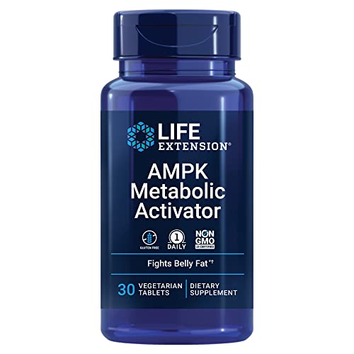 Pre-Order | Arrives in 5–10 Days – Life Extension AMPK Metabolic Activator - For Weight Management, Healthy Cellular Metabolism - Helps Burn Fat - Gluten free, Non-GMO, 30 Vegetarian Tablets