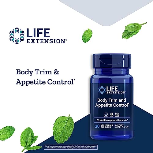 Pre-Order | Arrives in 5–10 Days – Life Extension Body Trim & Appetite Control - Lemon Verbena & Hibiscus Extract Formula Supplement - for Healthy Weight Loss Support - Once Daily, Gluten-Free, Non-GMO, Vegetarian - 30 Capsules