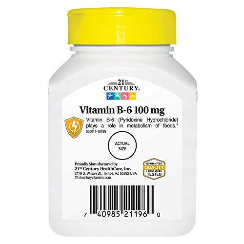 Pre-Order | Arrives in 5–10 Days – 21st Century Vitamin B-6 100 Mg, 110 Count
