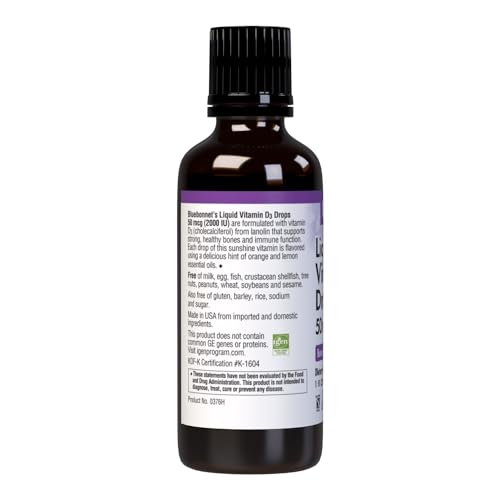 Pre-Order | Arrives in 5–10 Days – BlueBonnet Liquid Vitamin D3 Drops 2000 IU, Natural Citrus Flavor, 1 Fl Oz