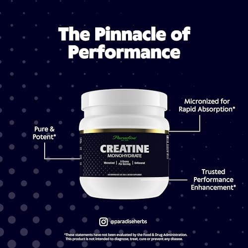 Pre-Order | Arrives in 5–10 Days – Paradise Creatine Monohydrate Powder - Micronized for Enhanced Absorption - Supports Muscle Building & Athletic Performance - 500g - 100 Servings