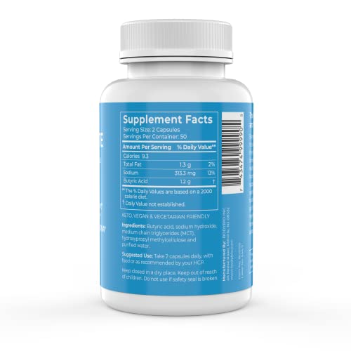 Pre-Order | Arrives in 5–10 Days – BodyBio Sodium Butyrate - Postbiotic for Gut Health, Leaky Gut Repair, Digestive Support, Bloating Relief, & Microbiome Balance - Butyric Acid Supplement for GI Wellness