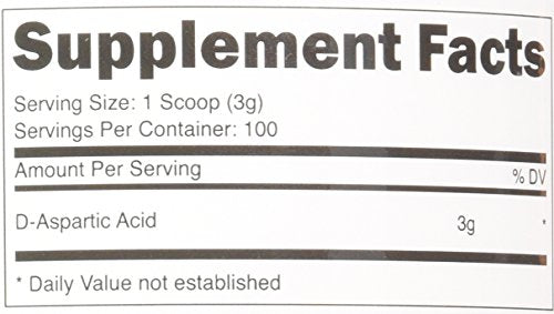 Pre-Order | Arrives in 5–10 Days – Nutricost D-Aspartic Acid (DAA) Powder 300G - Pure D Aspartic Acid