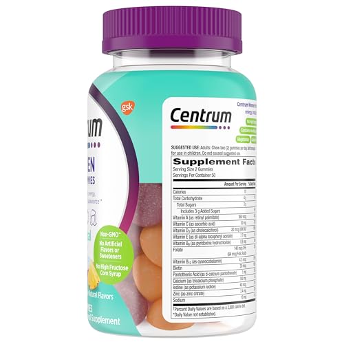 Pre-Order | Arrives in 5–10 Days – Centrum Women’s Multivitamin Gummies, Immune, Energy, Healthy Appearance Support, 100 Count, 50 Day Supply
