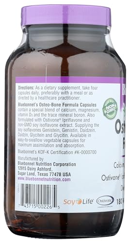 Pre-Order | Arrives in 5–10 Days – BlueBonnet Osteo-Bone Formula Vegetarian Capsules, 180 Count