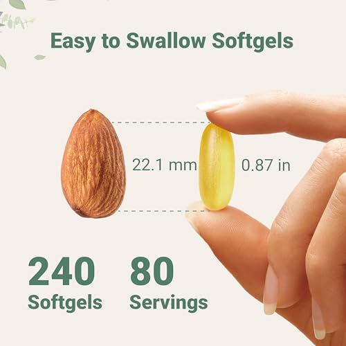 Pre-Order | Arrives in 5–10 Days – Triple Strength Omega 3 Fish Oil Supplements 4200mg Per Serving, 240 Softgels – Lemon Flavored – Burpless (Enteric-Coated) | EPA 1200mg + DHA 900mg | Deep Sea Fish, Wild Caught from Norwegian Waters