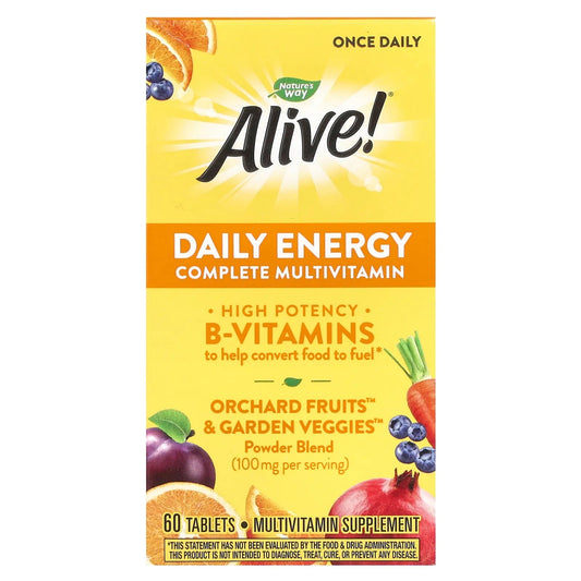 Pre-Order | Arrives in 5–10 Days – Nature's Way
Alive! Daily Energy, Complete Multivitamin, 60 Tablets