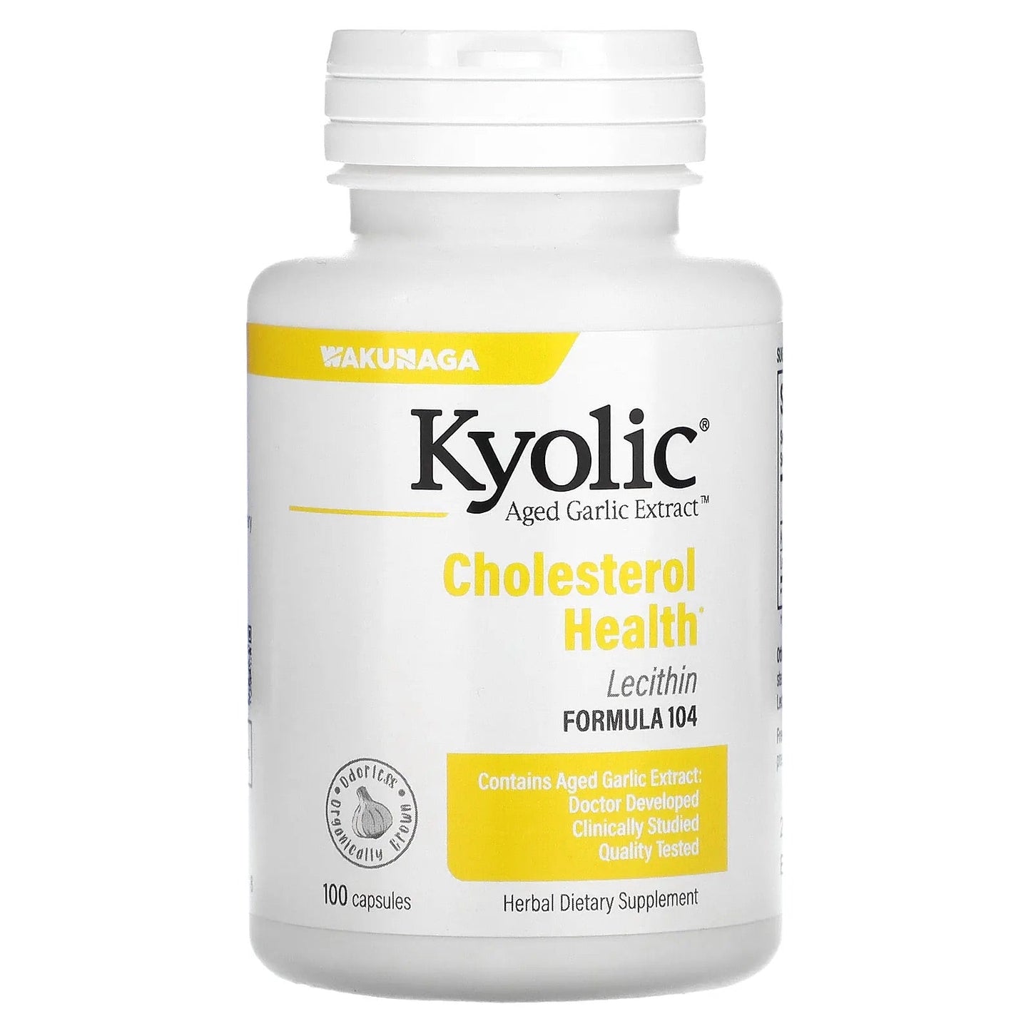 Pre-Order | Arrives in 5–10 Days – Kyolic
Aged Garlic Extract™, with Lecithin, Cholesterol Health, 100 Capsules