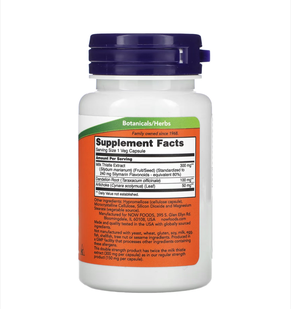 NOW FOODS SILYMARIN 240MG, 50 VEG CAPSULES