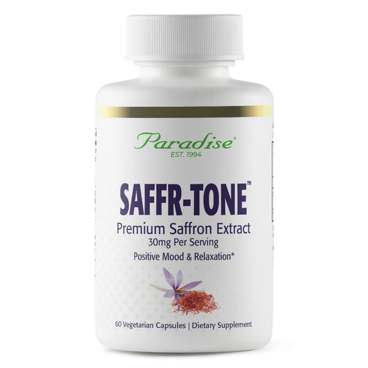 Pre-Order | Arrives in 5–10 Days – Paradise Herbs Saffr-Tone, Saffron Extract, Active Whole Spectrum Extract, Super Potent, Ultra Pure, Vegan, Non-GMO, Gluten Free, 60 Vegetarian Capsules