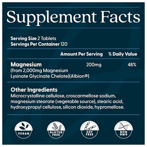 Pre-Order | Arrives in 5–10 Days – Doctor's Best High Absorption Magnesium Glycinate Lysinate, 100% Chelated, Non-GMO, Vegan, Gluten & Soy Free, 200 mg, 240 Count