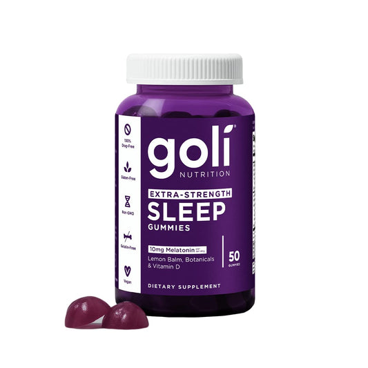 Pre-Order | Arrives in 5–10 Days – Goli Nutritional Supplement, Extra Strength Sleep Gummy 10mg Melatonin - 1 Pack 50 Count - Gluten-Free, Vegan, Non-GMO, and Gelatin-Free
