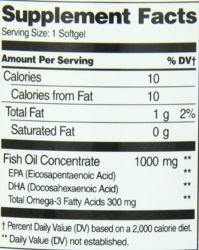 Pre-Order | Arrives in 5–10 Days – 21st Century Fish Oil 1000 Mg Enteric Coated Softgels, 180Count