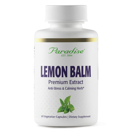 Pre-Order | Arrives in 5–10 Days – Paradise Herbs Lemon Balm Extract, Super Potent, Ultra Pure, Vegan, Non-GMO, Gluten Free, 60 Vegetarian Capsules
