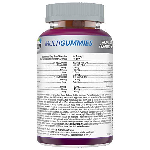 Pre-Order | Arrives in 5–10 Days –
Centrum Women 50 Plus MultiGummies, Multivitamins/Minerals Gummies for Women 50+, Cherry, Berry, and Orange Flavours, 120 Gummies (Packaging May Vary)