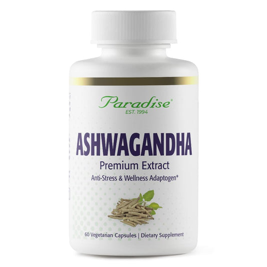 Pre-Order | Arrives in 5–10 Days – Paradise Herbs Organic Ashwagandha, Ayurvedic Adaptogen, Vegan, Non GMO, Gluten Free, 60 Vegetarian Capsules