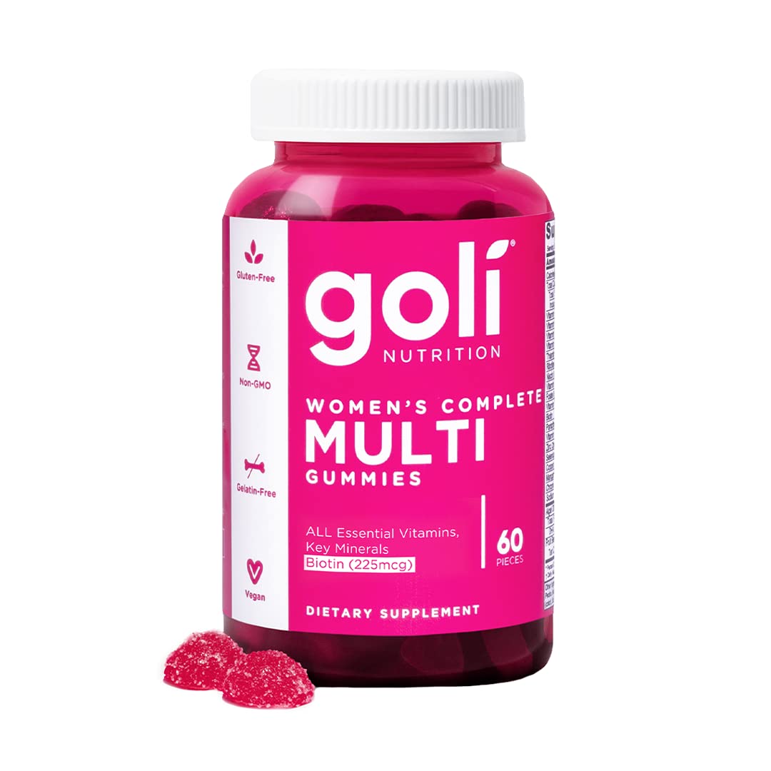Pre-Order | Arrives in 5–10 Days –
Goli Women’s Multivitamin Gummies - 60 Count - All 13 Essential Vitamins, and Key Minerals - Kosher, Gluten-Free, Vegan, and Non-GMO.