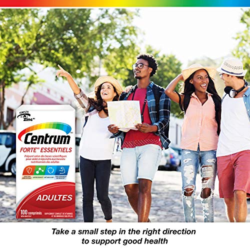 Pre-Order | Arrives in 5–10 Days – Centrum Adult Forte Essentials Mulitvitamins/Minerals Supplement for Men & Women, 100 Tablets (Packaging May Vary)