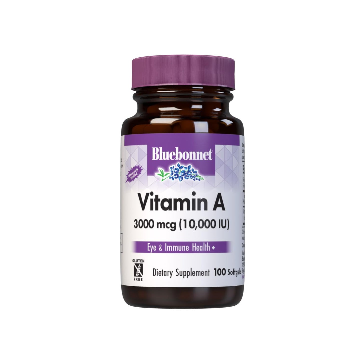 Pre-Order | Arrives in 5–10 Days – Bluebonnet Nutrition Vitamin A 10,000 IU from Deep Sea, Cold Water, Fish Oil - For Eye Health & Immune Function* - Gluten Free - Dairy Free - Molecularly Distilled - 100 Softgels - 100 Servings