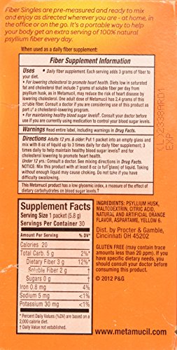 Pre-Order | Arrives in 5–10 Days – Metamucil Fiber Singles Smooth Texture Sugar Free Orange - 30 Packets