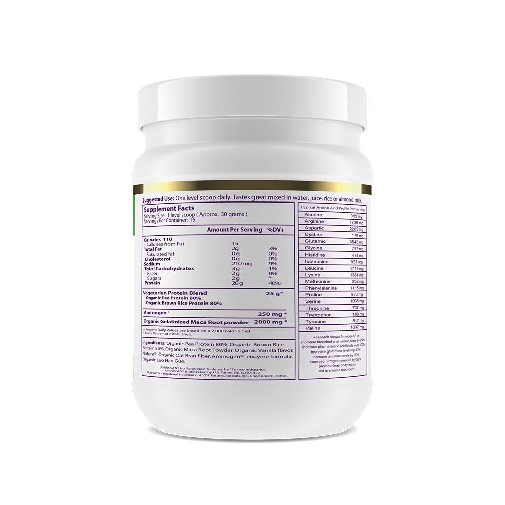 Pre-Order | Arrives in 5–10 Days – Paradise Herbs Maca Up Protein Powder, Vanilla, 15.87 Ounce