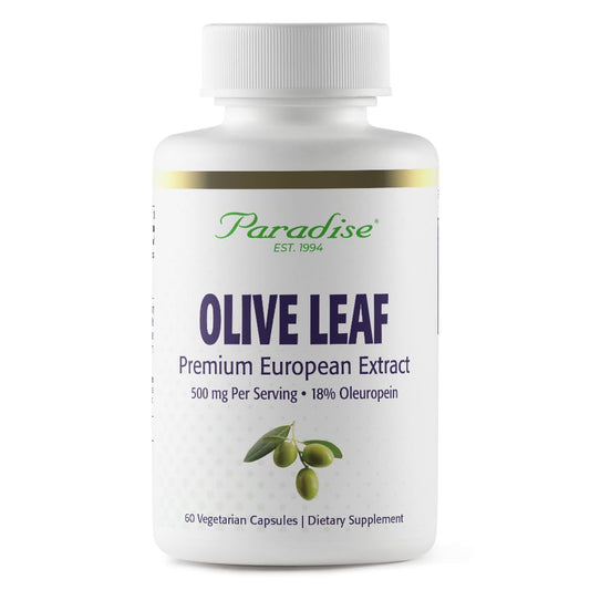 Pre-Order | Arrives in 5–10 Days – Paradise Herbs Olive Leaf Extract from Spanish Andalusian Olive Trees, Super Potent, Ultra Pure, Non-GMO, Vegan, Gluten Free, 60 Vegetarian Capsules