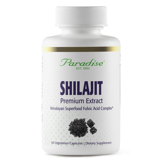 Pre-Order | Arrives in 5–10 Days – Paradise Herbs Shilajit Extract, Whole Active Plant Extract, Super Potent, Ultra Pure, Vegan, Non-GMO, Gluten Free, Keto, 60 Count Vegetarian Capsules
