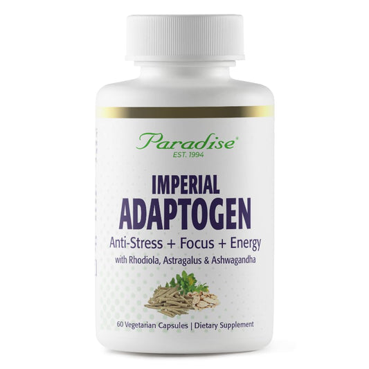 Pre-Order | Arrives in 5–10 Days – Paradise Herbs, Imperial Adaptogens, with Ashwagandha, Astragalus, Rhodiola, Proprietary Adaptogen Blend for Stress Support, Focus & Energy, 60 Vegetarian Capsules
