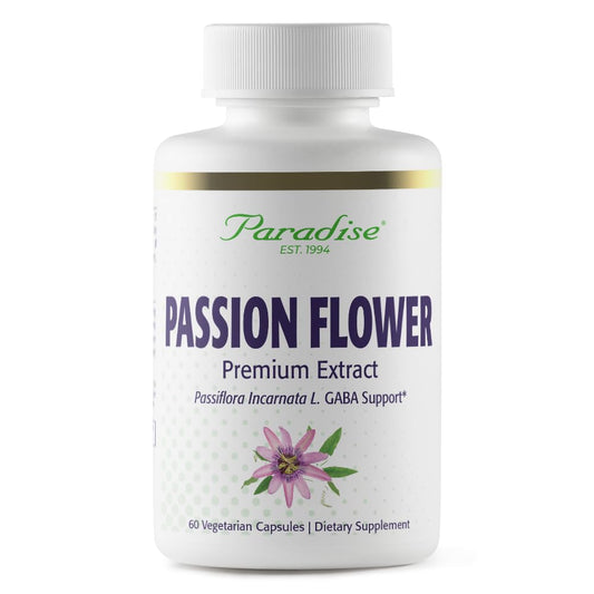 Pre-Order | Arrives in 5–10 Days – Paradise Herbs Passion Flower, Supplement for Relaxation, Super Potent, Ultra Pure, Vegan, Non GMO, Gluten Free, 60 Count Vegetarian Capsules