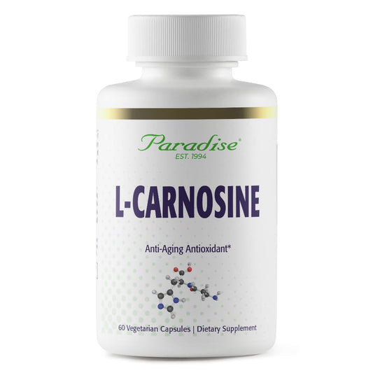 Pre-Order | Arrives in 5–10 Days – Paradise Herbs L-Carnosine, Super Potent, Ultra Pure, Antioxidant, Vegan, Non GMO, Gluten Free, 60 Vegetarian Capsules