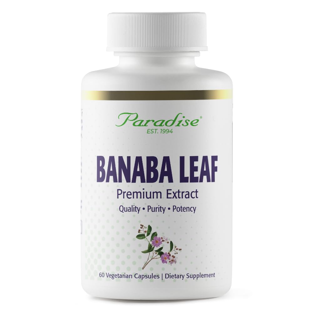 Pre-Order | Arrives in 5–10 Days – Paradise Herbs, Banaba Leaf, 12:1 Concentrated Extract, 250 mg, Vegan, Gluten-Free, Non-GMO, 60 Capsules