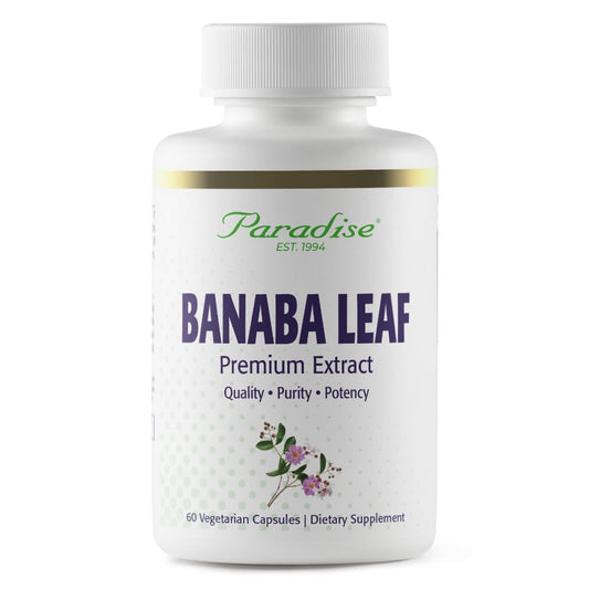 Pre-Order | Arrives in 5–10 Days – Paradise Herbs, Banaba Leaf, 12:1 Concentrated Extract, 250 mg, Vegan, Gluten-Free, Non-GMO, 60 Capsules