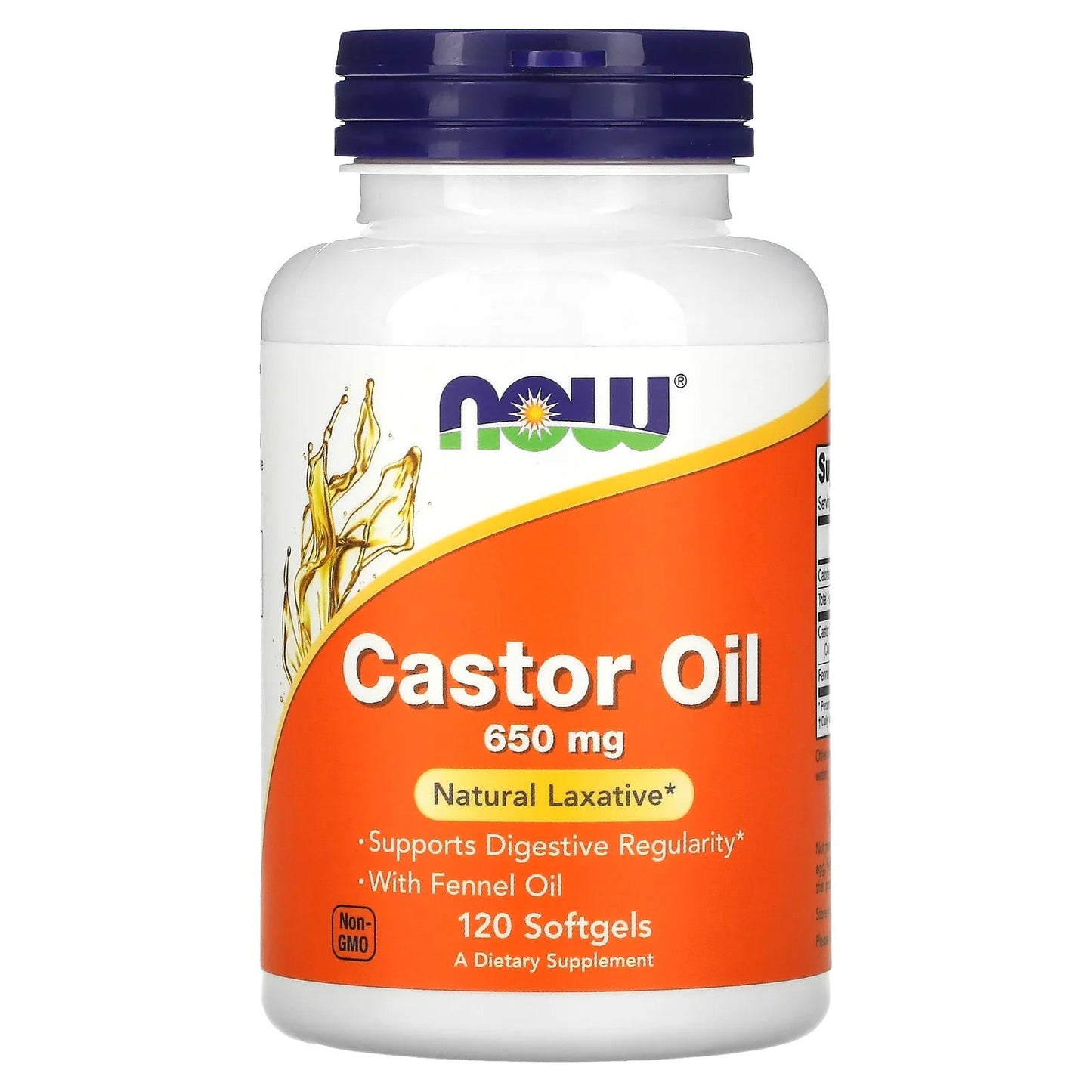 Pre-Order | Arrives in 5–10 Days – NOW Foods
Castor Oil, 650 mg, 120 Softgels