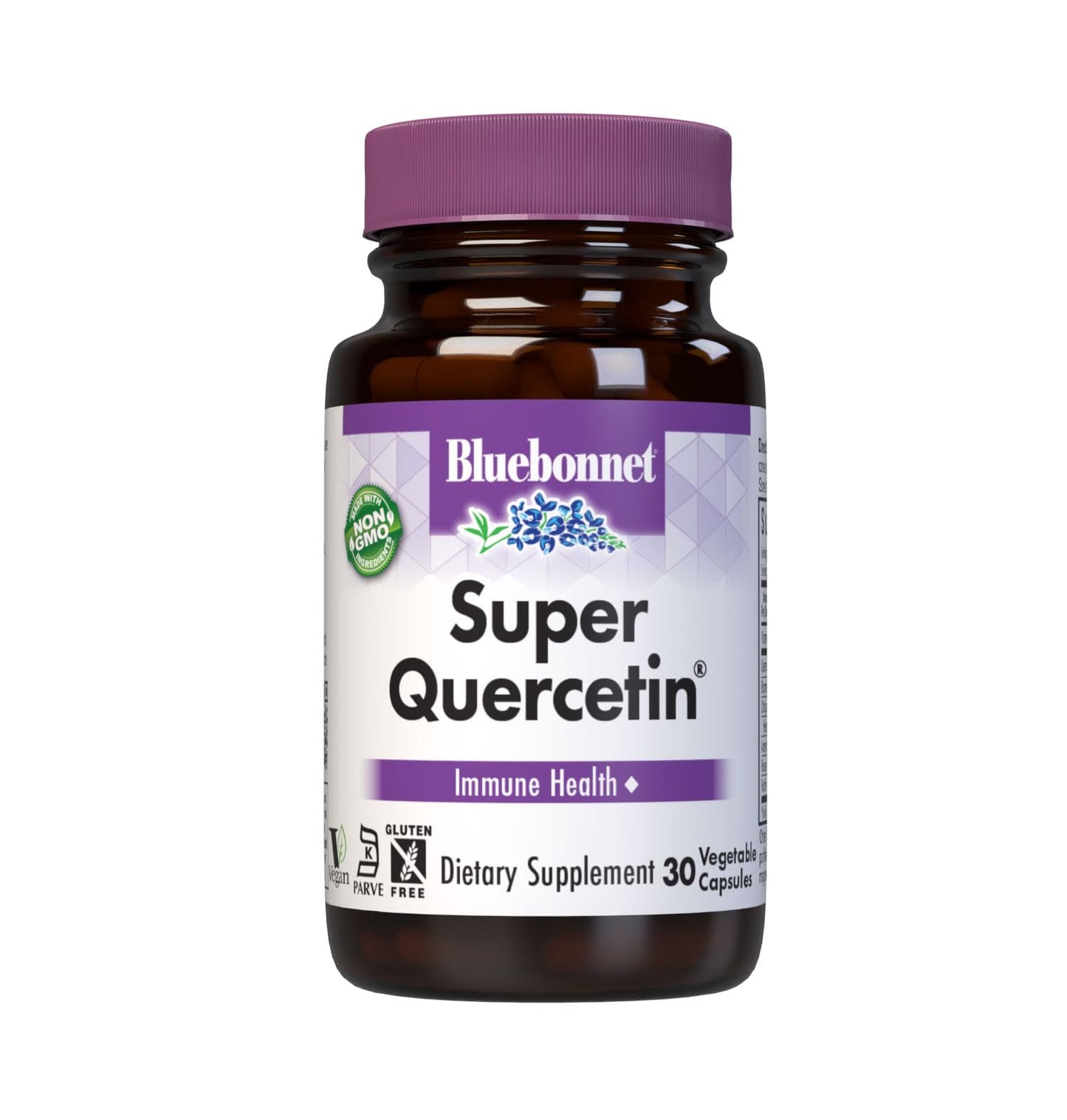 Pre-Order | Arrives in 5–10 Days – Bluebonnet Nutrition Super Quercetin Vegetable Capsules, Vitamin C Formula, Best for Seasonal & Immune Support, Non GMO, Gluten Free, Soy Free, Milk Free, Kosher, 30 Vegetable Capsules