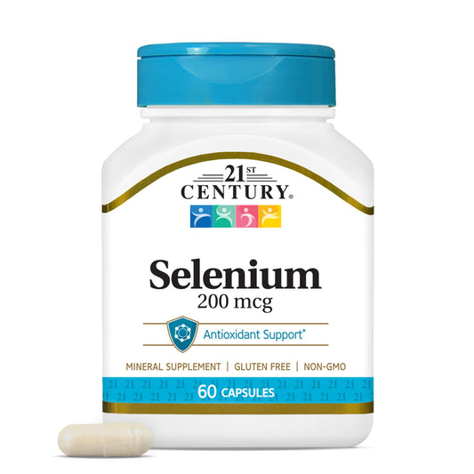 Pre-Order | Arrives in 5–10 Days – 21st Century Selenium 200 mcg Capsules, 60 Count