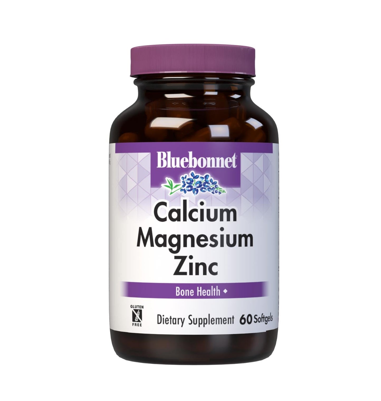 Pre-Order | Arrives in 5–10 Days – Bluebonnet Nutrition Calcium Magnesium Zinc Plus Vitamin D3, 1000 mg of Calcium, 500 mg of Magnesium and 15 mg of Zinc, 400 IU Vitamin D3, For Strong Healthy Bones*, Gluten-Free, Dairy-Fee, 60 softgel