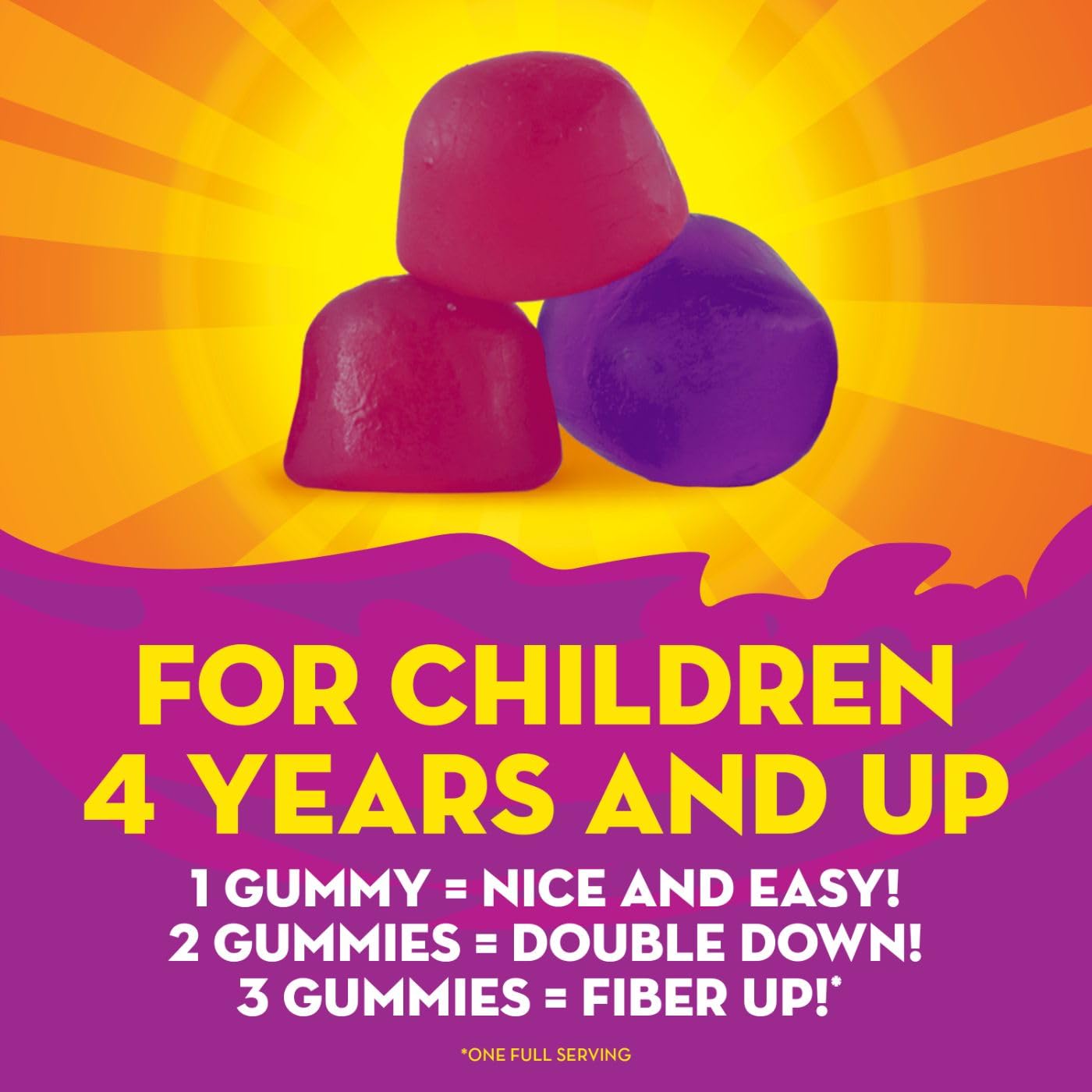 Pre-Order | Arrives in 5–10 Days – Metamucil Kids Fiber Supplement Gummies, No Sugar Added, 5g Prebiotic Plant-Based Fiber Blend, Mixed Berry Flavored, 120ct Gummies